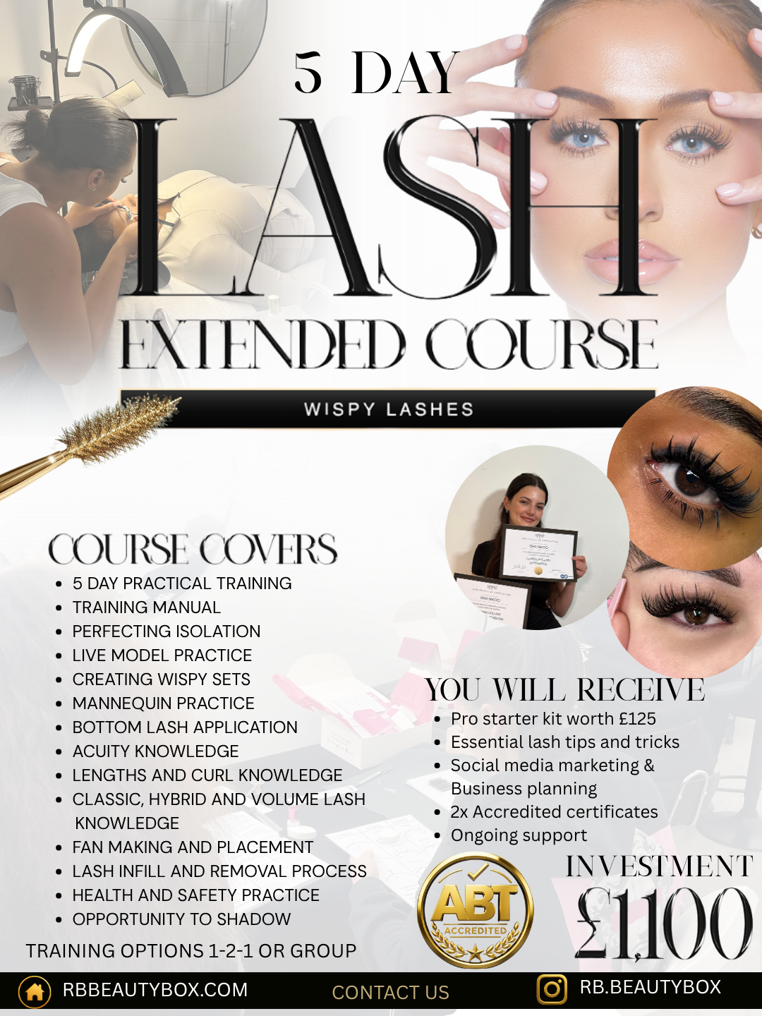 5 Day Extended Lash Course - Deposit