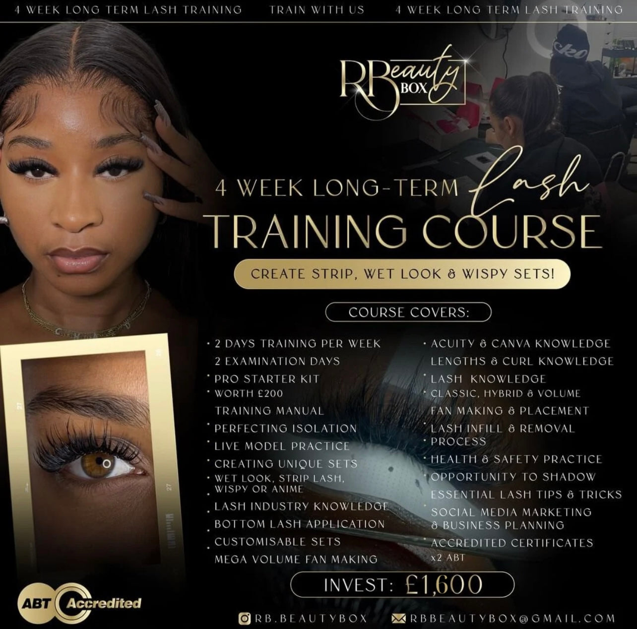 4 Week Long Term Lash Course - Deposit